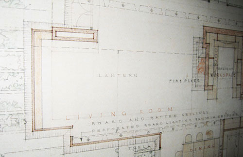 Wright's layout drawing