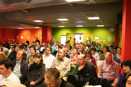 People gathered at WordCamp Netherlands 2012.