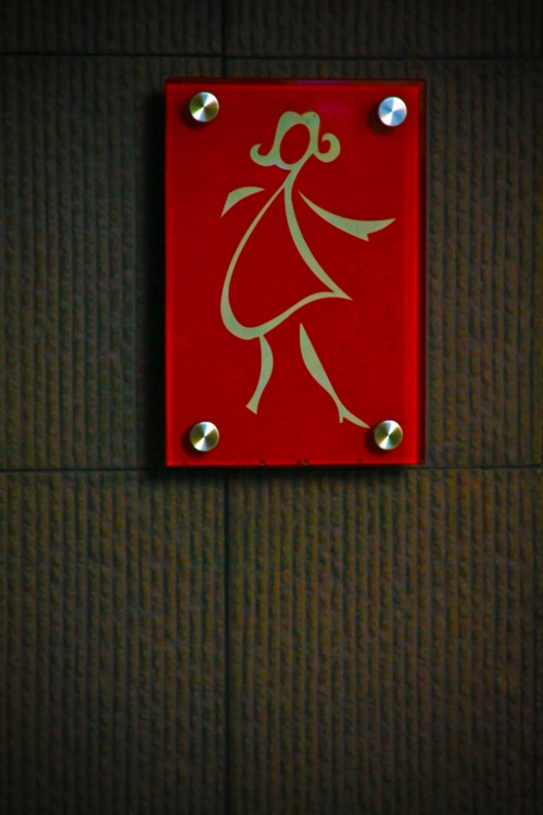 Wayfinding and Typographic Signs - artistic-ladies-room-sign