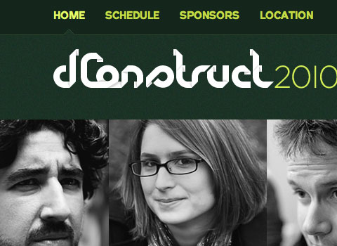 dConstruct 2010 website on a desktop browser