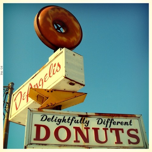 Vintage Signage - deangelis (delightfully different) donuts