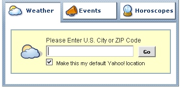 Yahoo weather search