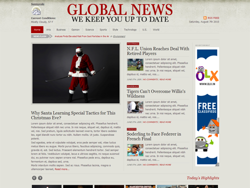 NewsX Paper - WordPress theme