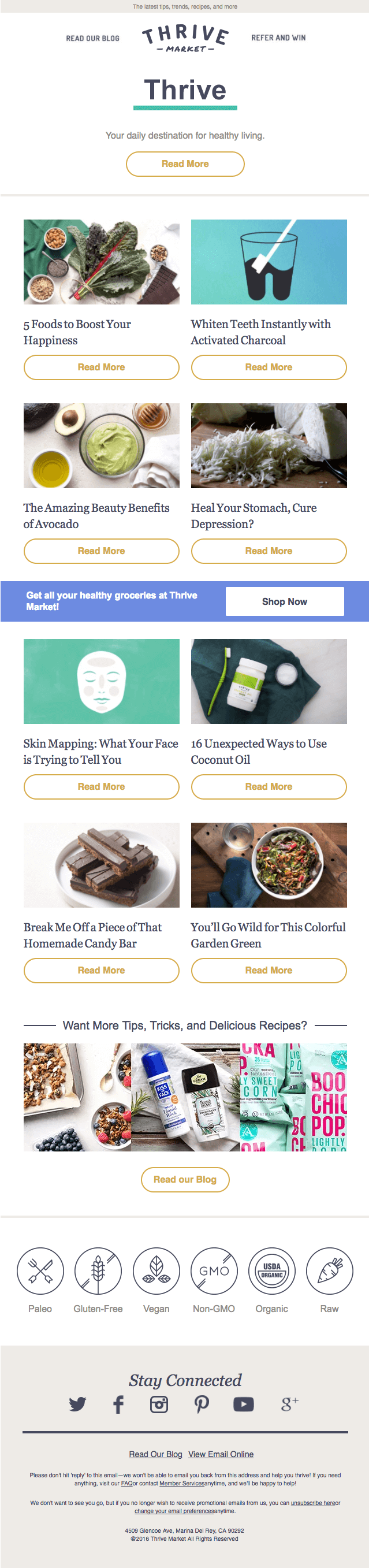 Thrive Market newsletter