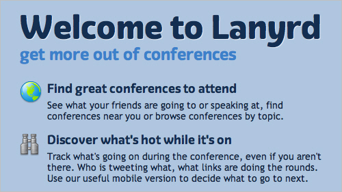 Lanyrd - social conference directory