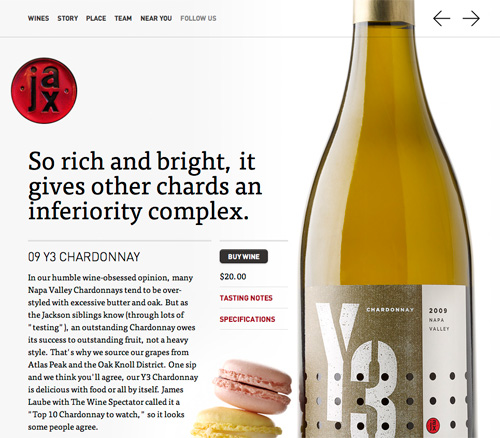 Full page slider on JaxVineyards.com