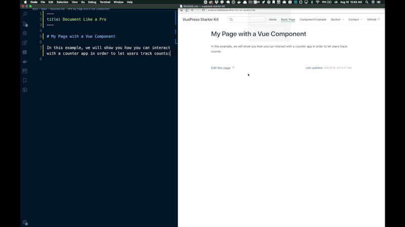 A demo of using Vue Components within Markdown