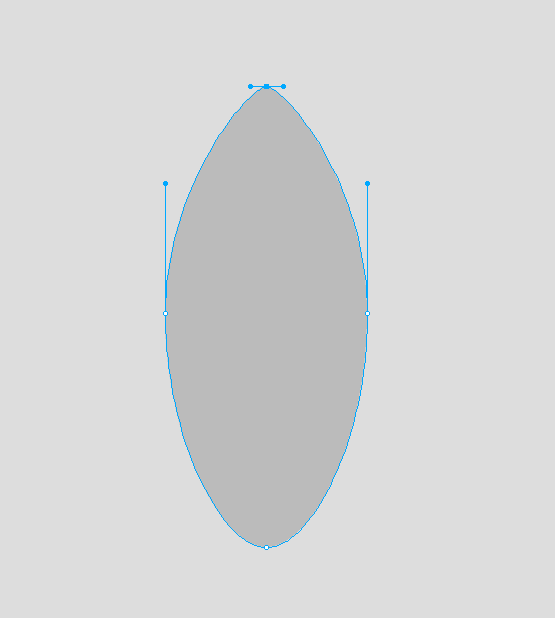 How to make a pointy angle in the elliptical shape.