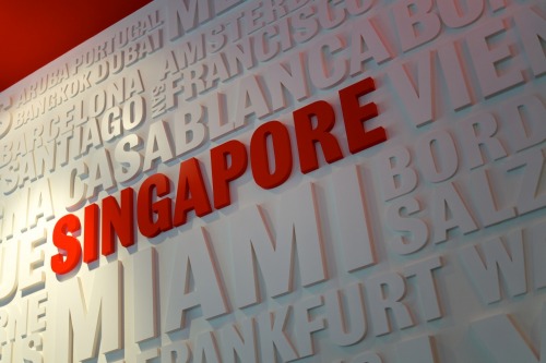 Wayfinding and Typographic Signs - segafredo-singapore