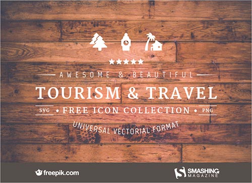 Freebie: Tourism & Travel Icon Set (100 Icons, PNG, SVG)