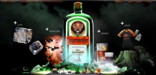 Jägermeister in Showcase of Web Design in Germany