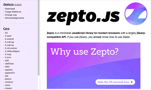 Zepto.js