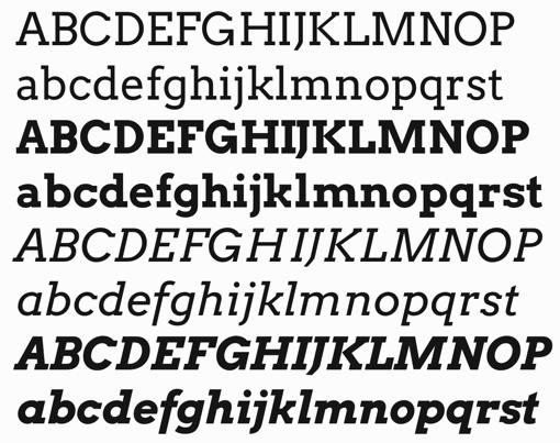 Arvo Font Family