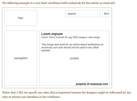 Wireframes Screenshot