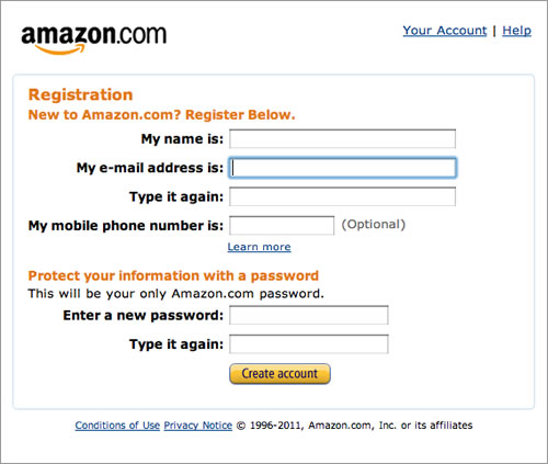 Amazon Registration