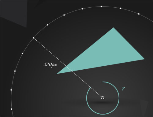 Transformation offset and angle rotation based on Sass for loop