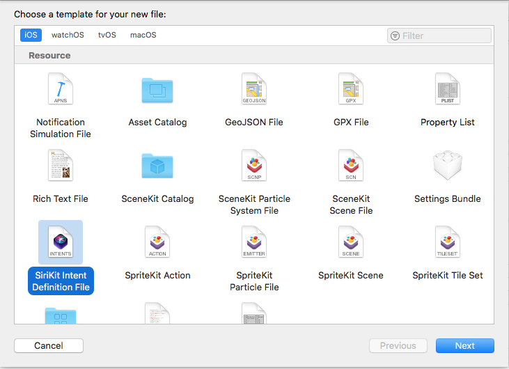 A screen shot of the New File dialog