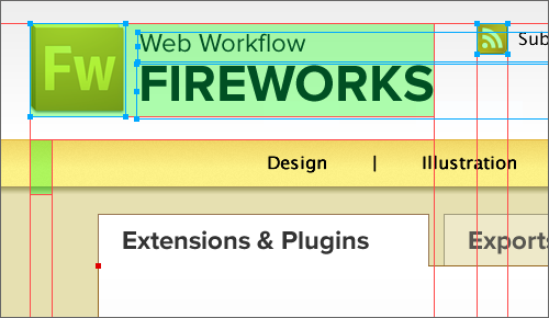 Slices are the secret power of Adobe Fireworks