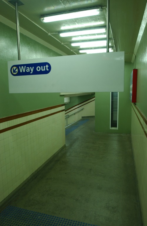Wayfinding and Typographic Signs - exiting