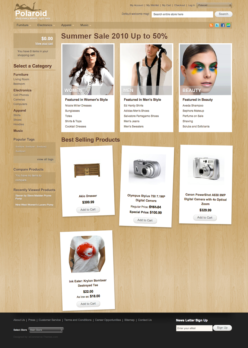 kamp overskydende Sikker Polaroid: A Free Magento Theme For Your E-Commerce Website — Smashing  Magazine