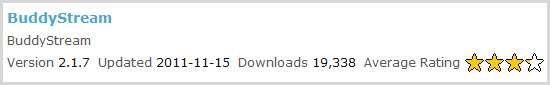 buddystream on the listings page without adequate short decription