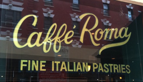 Wayfinding and Typographic Signs - caffe-roma-nyc