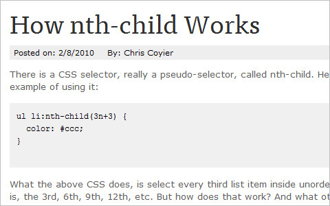 How nth-child Works 