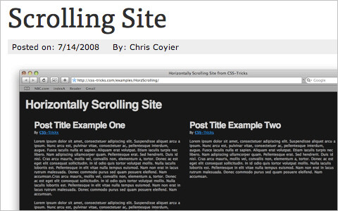 How To Create a Horizontally Scrolling Site 