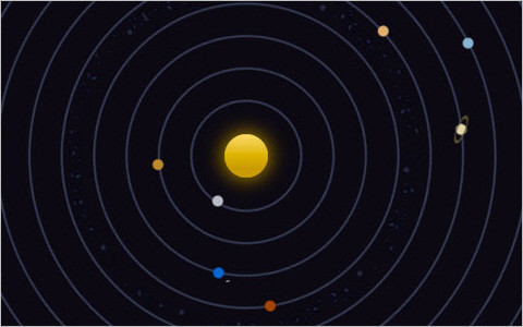 Our Solar System in CSS3  