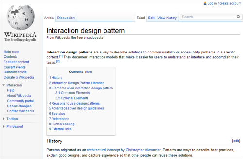 Interaction Design Pattern