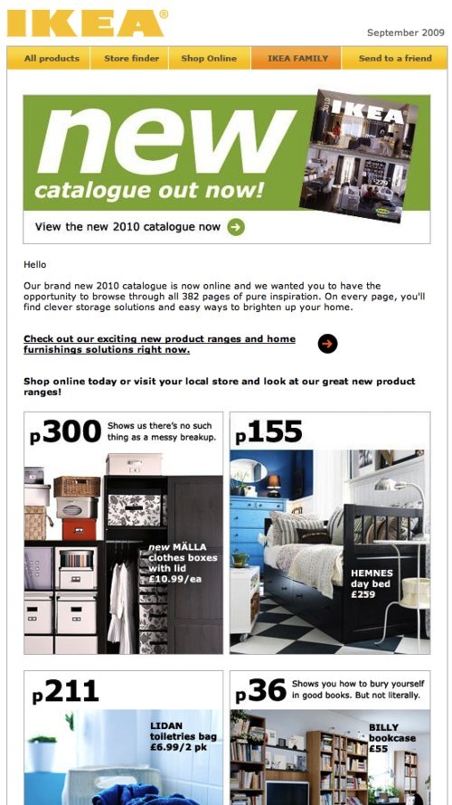 IKEA newsletter