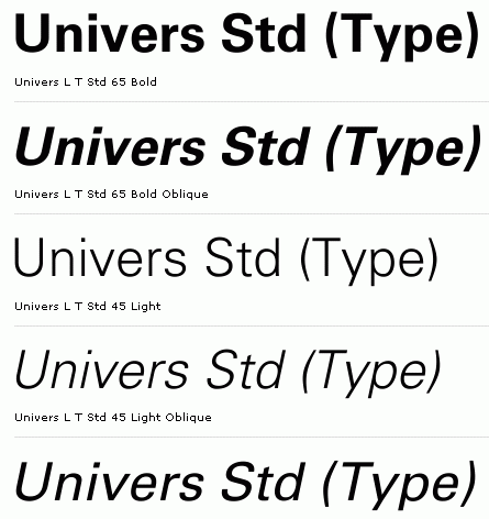 Typefaces 