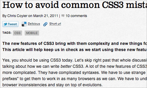 How to avoid common CSS3 mistakes