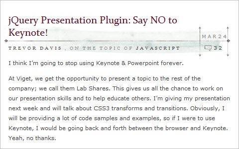  jQuery Presentation Plugin