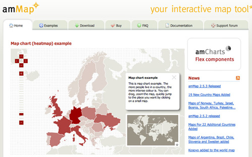Screenshot of amMap site