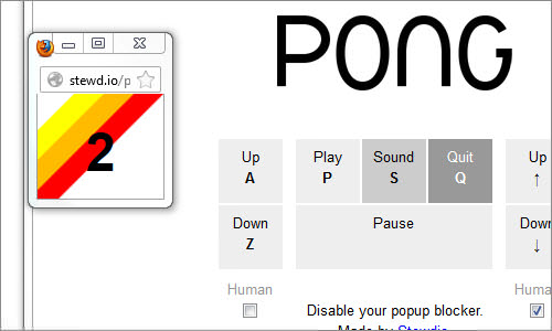 Browser Pong