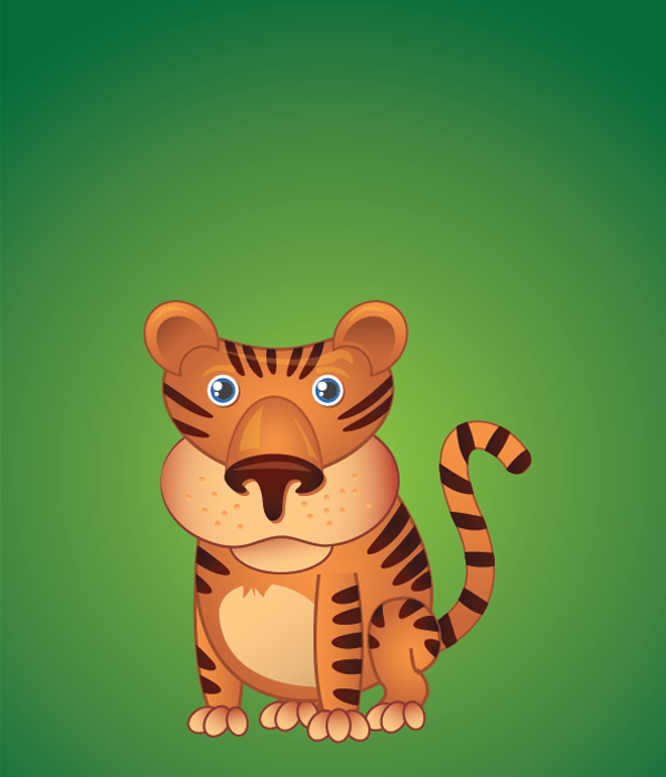 Tiger’s background, green