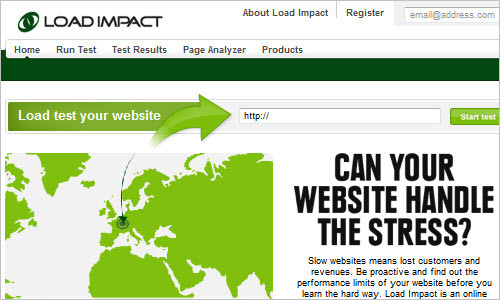 Load Impact - Free web site load test