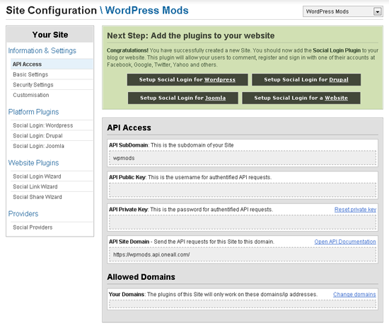 Setting Up Social Login