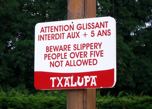 Wayfinding and Typographic Signs - french-pool-sign
