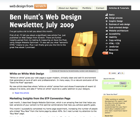Ben Hunt's Web Design Newsletter