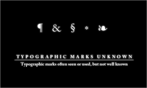 Typographic Marks Unknown