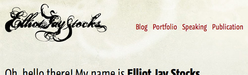 Elliot Jay Stock's website on Firefox