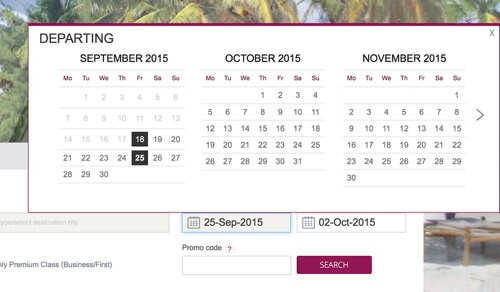 Qatar date picker