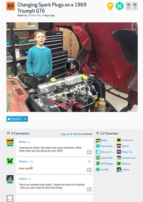 DIY is a great website where kids can share their DIY projects