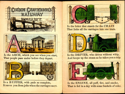 Cousin Chatterbox’s Railway Alphabet, 1854.