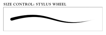 If your pen has a stylus wheel, you can use it to control values.