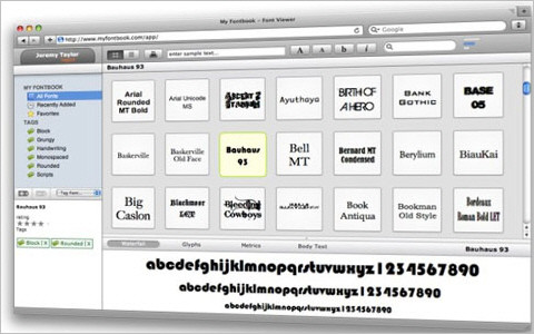 Useful Typography Resources - MyFontbook, A Browser-Based Free Font Viewer