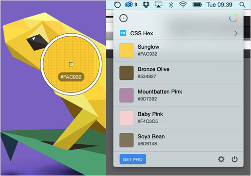 Sip, a handy app which allows global color picking