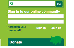 Sign In Form without appropriate labels on Macmillan website